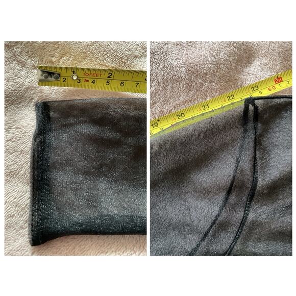 Vtg 90’s Black Sheer Crotch Snap Bodysuit Embellished Jewels Dance Stretch Med. - Picture 11 of 16